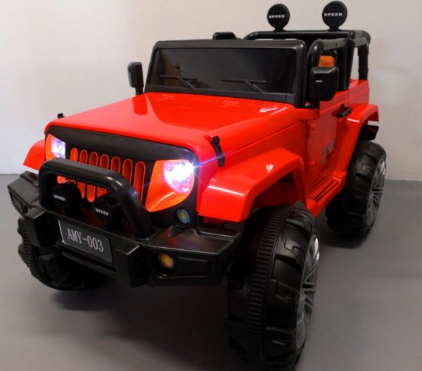 Obrazek produktu Duży Jeep X3 4×4 czerwony Miękki Fotelik Pilot 2.4G Wolny Start 7ah + Bujak