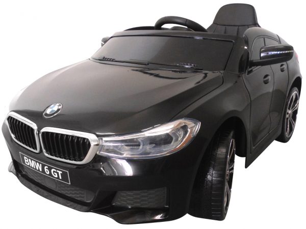 Obrazek produktu BMW 6GT czarny Miękkie koła Eva, miękki fotelik, Licencja, Autko na akumulator