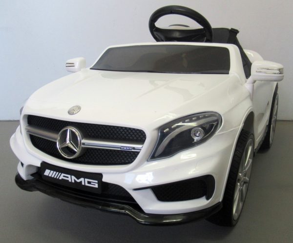 Obrazek produktu Mercedes GLA45 Biały, Autko na Akumulator, Miękkie koła Eva, miękki fotelik, Licencja