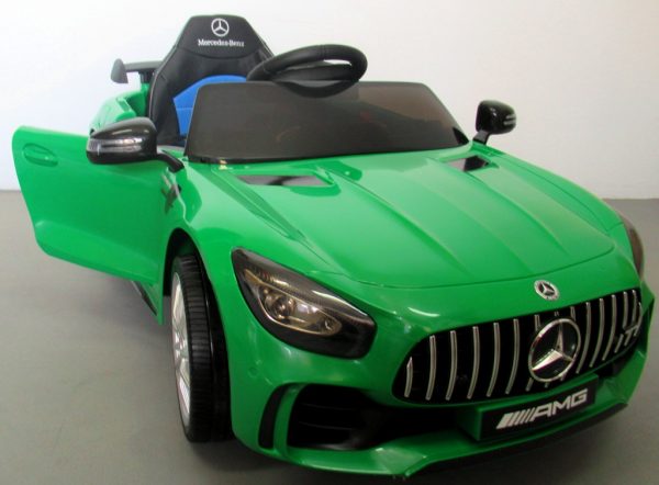 Obrazek produktu Mercedes GTR Zielony Auto Na Akumulator Miękkie koła Eva, miękki fotelik, Licencja