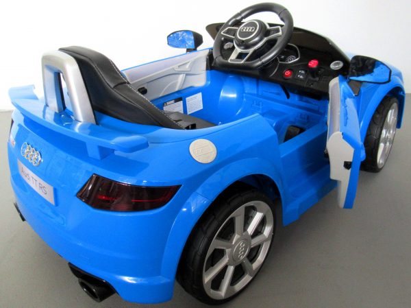 Obrazek produktu AUDI TT Niebieski, Miękkie koła Eva, miękki fotelik Licencja, Autko na akumulator dla dzieci